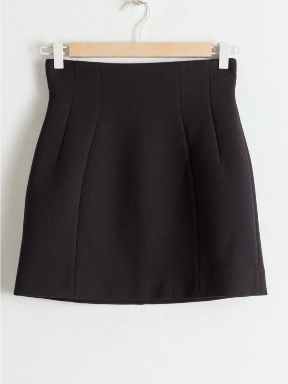 High-Waist Black Mini Skirt